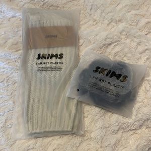 SKIMS slouch socks and scrunchie